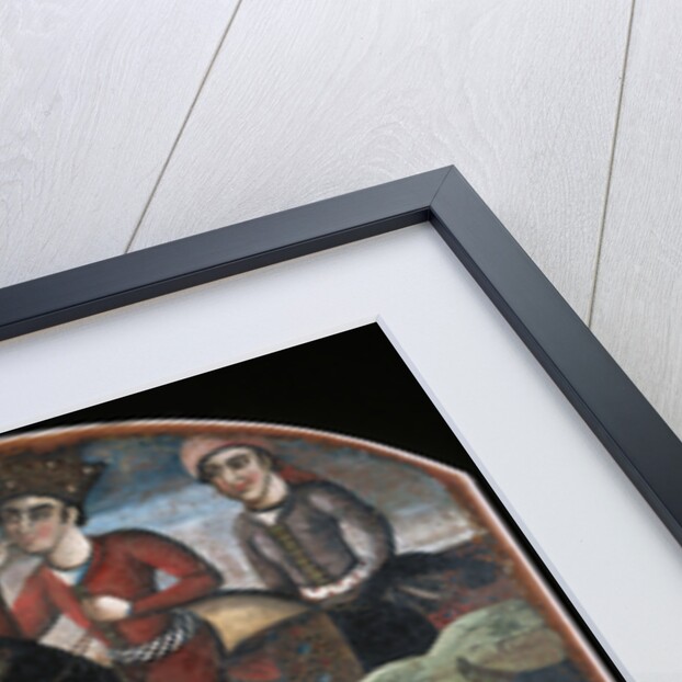 Khusraw Discovers Shirin Bathing. (From Pictorial Cycle of Eight Poetic Subjects), Mid of the 18th cen by Iranian master