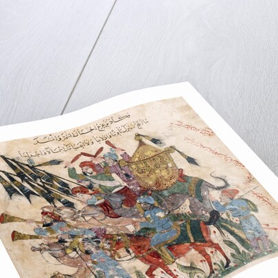 Caravan of pilgrims in Ramleh (from a manuscript of MaqÃ¢mÃ¢t of al-HarÃ®rÃ®) by Yahya ibn Mahmud Al-Wasit