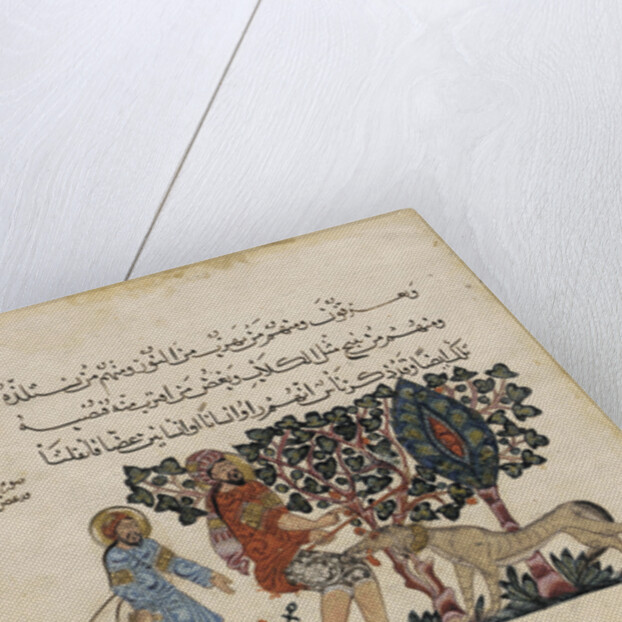 Greek physician Erasistratos with an Assistant (Folio from an Arabic translation of the Materia Medica by Dioscorides), 1224 by Central Asian Art