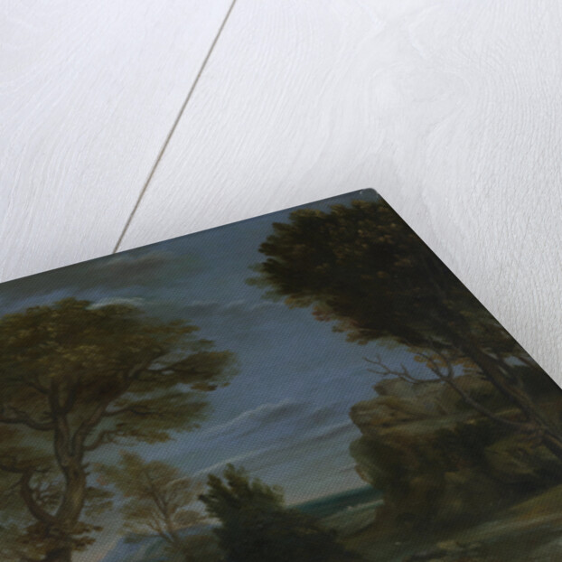 Landscape with Tobias laying hold of the Fish, c. 1612 by Domenichino