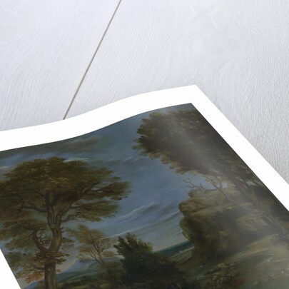 Landscape with Tobias laying hold of the Fish, c. 1612 by Domenichino