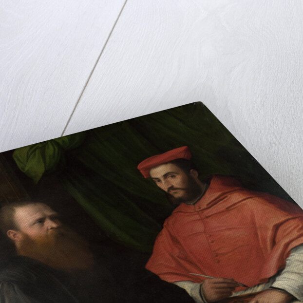 Cardinal Ippolito de Medici and Monsignor Mario Bracci, after 1532 by Girolamo da Carpi