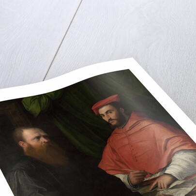 Cardinal Ippolito de Medici and Monsignor Mario Bracci, after 1532 by Girolamo da Carpi