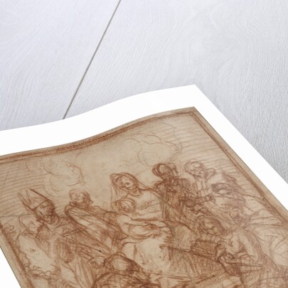 Enthroned Madonna with Child and eight saints (Composition study), 1528 by Andrea del Sarto