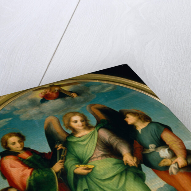 The Archangel Raphael with Tobias, St Lawrence and the Donor, Leonardo di Lorenzo Morelli, 1512 by Andrea del Sarto
