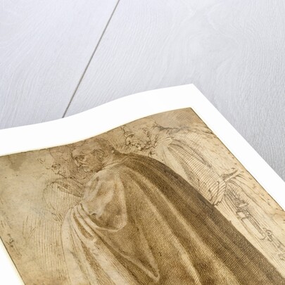 Three Standing Men in Wide Cloaks Turned to the Left, ca 1492-1496 by Michelangelo Buonarroti