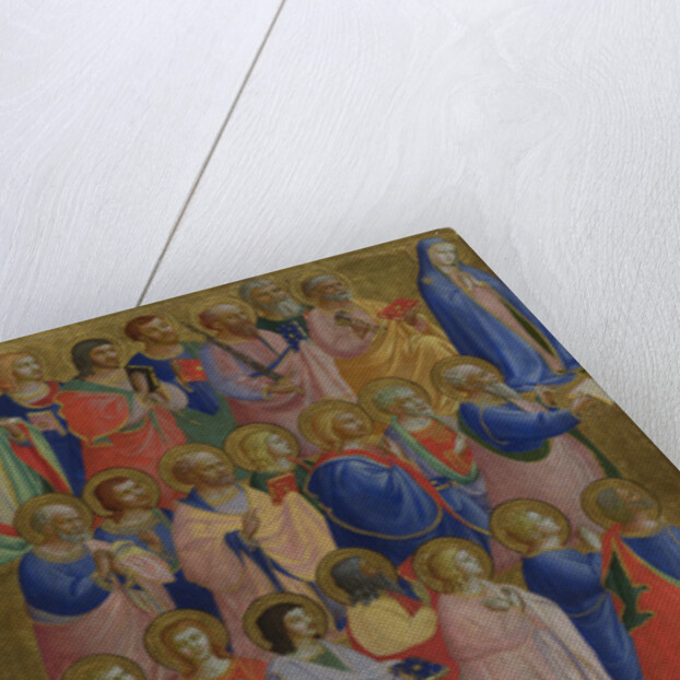 The Virgin Mary with the Apostles and Other Saints (Panel from Fiesole San Domenico Altarpiece), c. 1423-1424 by Fra Giovanni da Fiesole Angelico