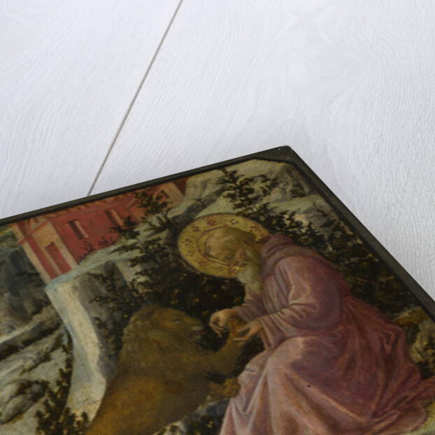 Saint Jerome and the Lion (Predella Panel of the Pistoia Santa Trinità Altarpiece), 1455-1460 by Fra Filippo Lippi