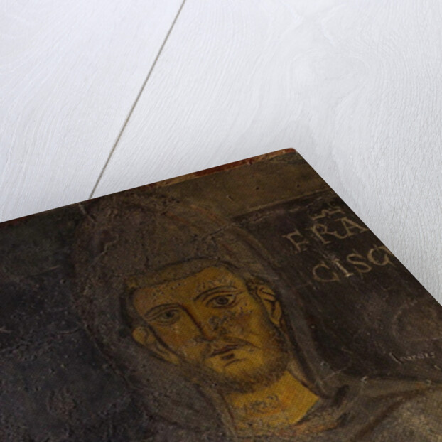 Saint Francis of Assisi (Detail of his oldest portrait), 13th century by Anonymous