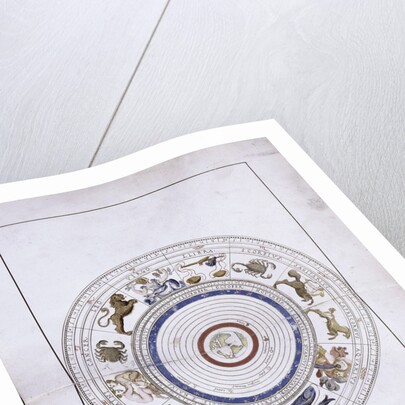 Zodiac as spheres with the earth in the center by Battista Agnese