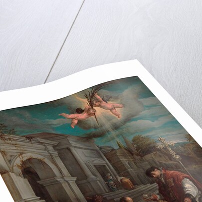 Saint Valentine baptizing Saint Lucilla, 1575 by Jacopo il vecchio Bassano