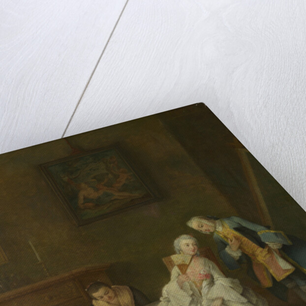 A Lady receiving a Cavalier, 1747-1755 by Pietro Longhi