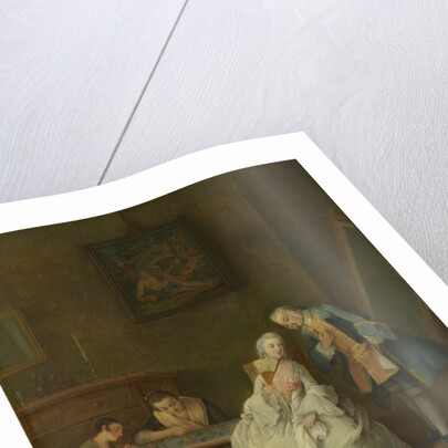 A Lady receiving a Cavalier, 1747-1755 by Pietro Longhi