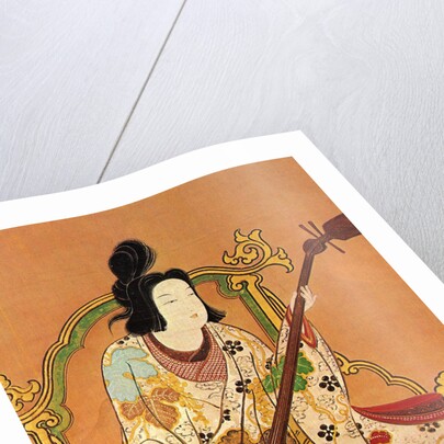 A Girl Playing a Shamisen, Second Half of the 17th cen by Anonymous