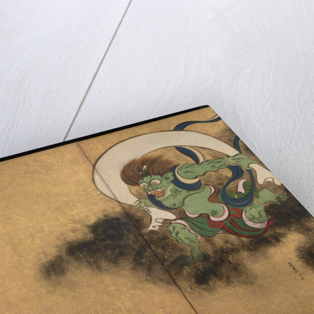 The Wind God. Right part of two-fold screens Wind God and Thunder God, Early 18th cen by Ogata Korin