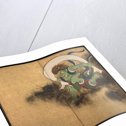 The Wind God. Right part of two-fold screens Wind God and Thunder God, Early 18th cen by Ogata Korin