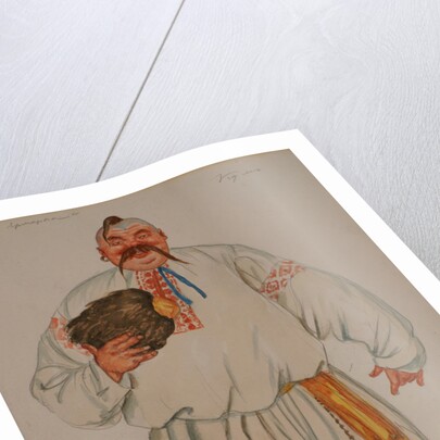 Costume design for the opera The Fair at Sorochyntsi by Modest Mussorgsky, 1919 by Boris Michaylovich Kustodiev