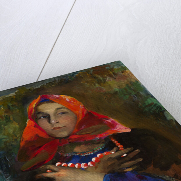 Russian Maiden in a Red Headscarf by Filipp Andreyevich Malyavin
