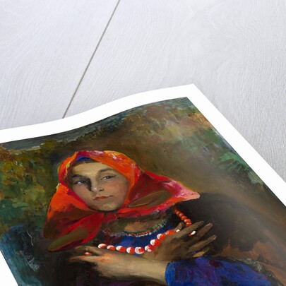 Russian Maiden in a Red Headscarf by Filipp Andreyevich Malyavin