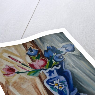 Blue Vase with Flowers, 1913 by Olga Vladimirovna Rozanova