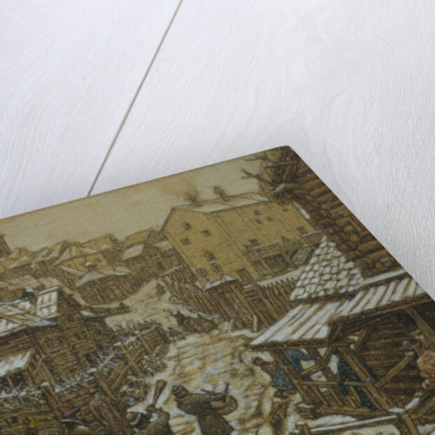 The bear trainers. Old Moscow, 1911 by Appolinari Mikhaylovich Vasnetsov