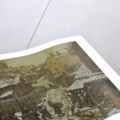 The bear trainers. Old Moscow, 1911 by Appolinari Mikhaylovich Vasnetsov