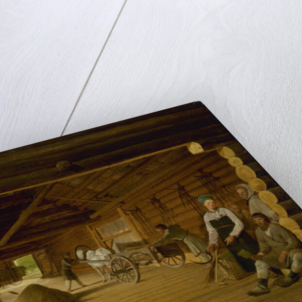 Threshing Barn, 1823 by Alexei Gavrilovich Venetsianov