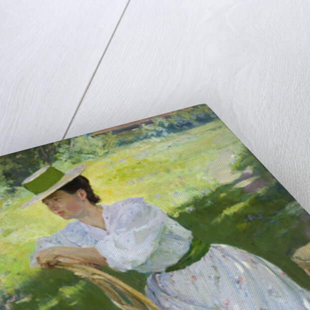 Portrait of a woman (En plein air), 1899 by Sergei Arsenyevich Vinogradov