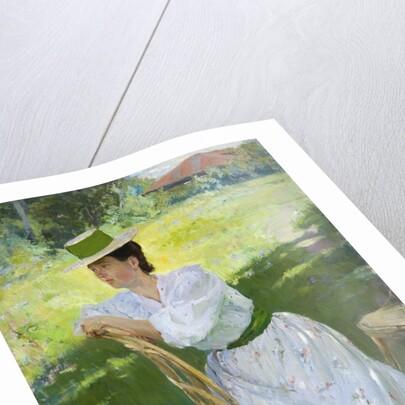 Portrait of a woman (En plein air), 1899 by Sergei Arsenyevich Vinogradov
