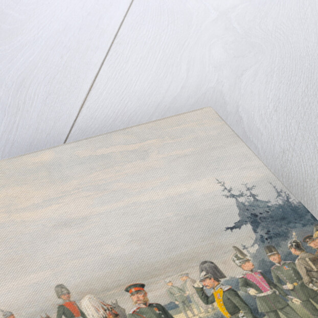Officers from Uhlan Regiment, 1887 by Pyotr Ivanovich Balashov