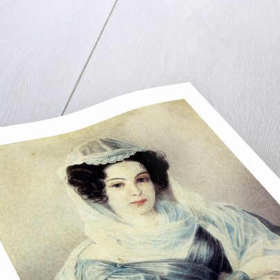 Portrait of Camilla Ivasheva (Le Dantieau), wife of Decembrist Vasily Ivashev, 1834 by Nikolai Alexandrovich Bestuzhev