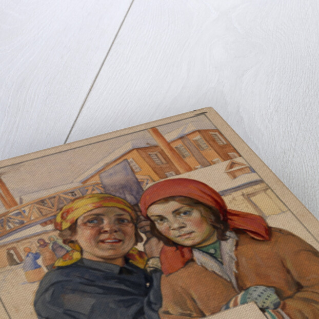 Two Factory Workers, 1925 by Ivan Georgievich Drozdov