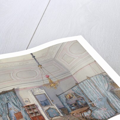Interiors of the Winter Palace. The Fifth Reserved Apartment. The Bedroom of Grand Princess Maria Alexandrovna, 1873 by Eduard Hau