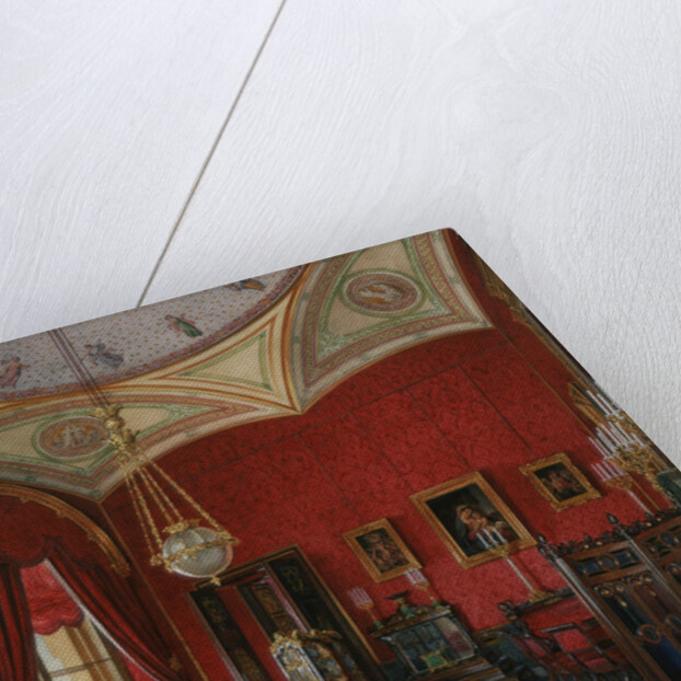Interiors of the Winter Palace. The Study of Empress Alexandra Fyodorovna, Mid of the 19th cen by Eduard Hau