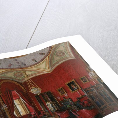 Interiors of the Winter Palace. The Study of Empress Alexandra Fyodorovna, Mid of the 19th cen by Eduard Hau