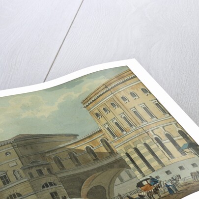 View of the Palace Embankment in St. Petersburg, First quarter of 19th cen by Karl Ivanovich Kolmann