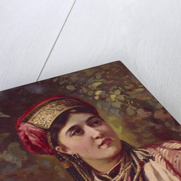 Girl in Traditional Dress by Konstantin Yegorovich Makovsky