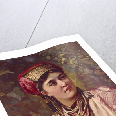 Girl in Traditional Dress by Konstantin Yegorovich Makovsky