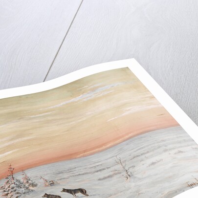 Winter Landscape with wolves, 1915 by Count Vladimir Leonidovich Muravyov