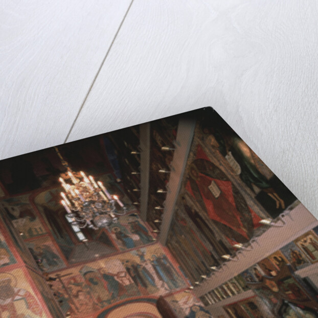 Interior with the iconostasis in the Saint Robe Church in the Moscow Kremlin, 1627 by Old Russian Architecture