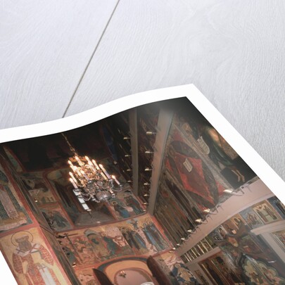 Interior with the iconostasis in the Saint Robe Church in the Moscow Kremlin, 1627 by Old Russian Architecture