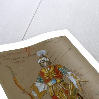 Costume design for the opera Ruslan and Lyudmila by M. Glinka, 1885 by Evgeni Petrovich Ponomarev