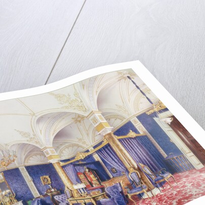 Interiors of the Winter Palace. The Bedchamber of Empress Maria Alexandrovna, 1859 by Ludwig Premazzi