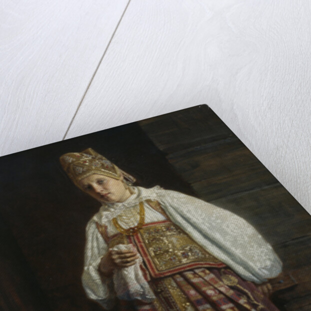 Woman from Kursk in traditional Russian clothing, 1871 by Grigori Semyonovich Sedov