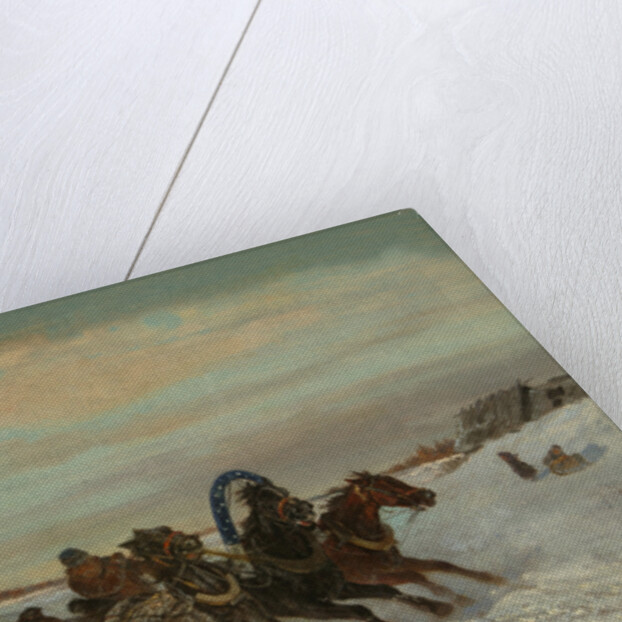 Troika on a Winter Road, End 1860s-Early 1870s by Nikolai Yegorovich Sverchkov