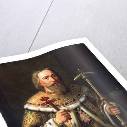 Portrait of Patriarch Filaret of Moscow (Fyodor Nikitich Romanov), Mid of the 19th cen by Nikanor Leontievich Tiutriumov