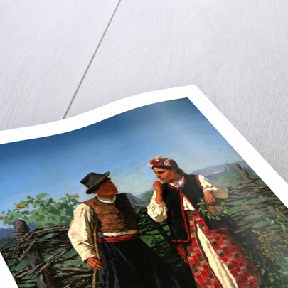 At the Wattle-fence, 1863 by Konstantin Alexandrovich Trutovsky