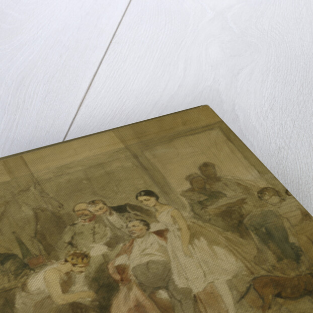 Behind the curtain in the serf theatre by Konstantin Alexandrovich Trutovsky