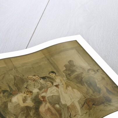 Behind the curtain in the serf theatre by Konstantin Alexandrovich Trutovsky