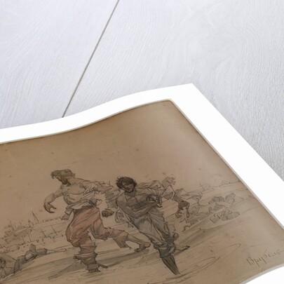 Illustration for the poem The Robber Brothers by Alexander Pushkin, 1881 by Mikhail Alexandrovich Vrubel